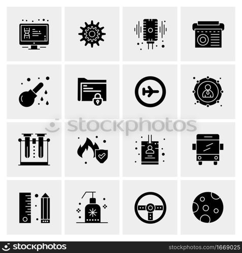 16 Business Universal Icons Vector. Creative Icon Illustration to use in web and Mobile Related project.