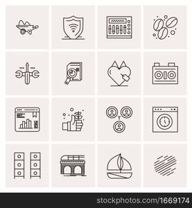 16 Business Universal Icons Vector. Creative Icon Illustration to use in web and Mobile Related project.