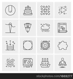 16 Business Universal Icons Vector. Creative Icon Illustration to use in web and Mobile Related project.