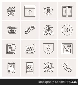 16 Business Universal Icons Vector. Creative Icon Illustration to use in web and Mobile Related project.