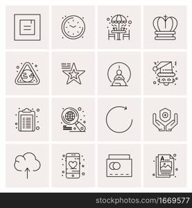 16 Business Universal Icons Vector. Creative Icon Illustration to use in web and Mobile Related project.