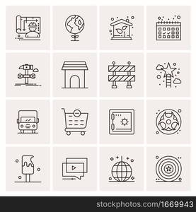 16 Business Universal Icons Vector. Creative Icon Illustration to use in web and Mobile Related project.