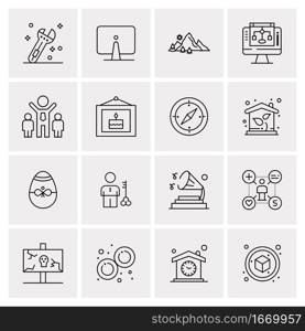 16 Business Universal Icons Vector. Creative Icon Illustration to use in web and Mobile Related project.