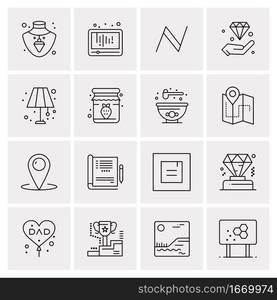 16 Business Universal Icons Vector. Creative Icon Illustration to use in web and Mobile Related project.