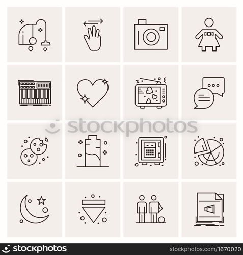 16 Business Universal Icons Vector. Creative Icon Illustration to use in web and Mobile Related project.