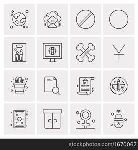 16 Business Universal Icons Vector. Creative Icon Illustration to use in web and Mobile Related project.