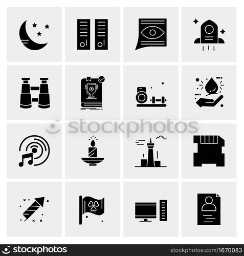 16 Business Universal Icons Vector. Creative Icon Illustration to use in web and Mobile Related project.