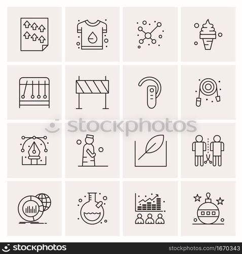 16 Business Universal Icons Vector. Creative Icon Illustration to use in web and Mobile Related project.