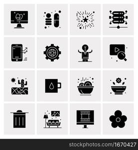 16 Business Universal Icons Vector. Creative Icon Illustration to use in web and Mobile Related project.