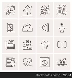 16 Business Universal Icons Vector. Creative Icon Illustration to use in web and Mobile Related project.