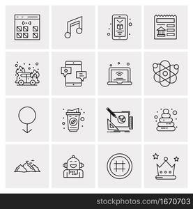 16 Business Universal Icons Vector. Creative Icon Illustration to use in web and Mobile Related project.