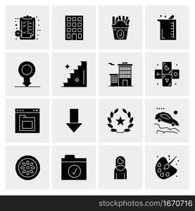 16 Business Universal Icons Vector. Creative Icon Illustration to use in web and Mobile Related project.