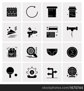 16 Business Universal Icons Vector. Creative Icon Illustration to use in web and Mobile Related project.