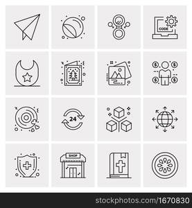 16 Business Universal Icons Vector. Creative Icon Illustration to use in web and Mobile Related project.