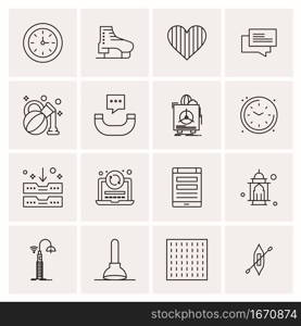 16 Business Universal Icons Vector. Creative Icon Illustration to use in web and Mobile Related project.