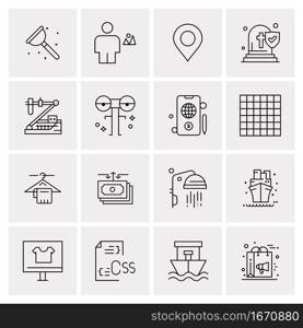 16 Business Universal Icons Vector. Creative Icon Illustration to use in web and Mobile Related project.