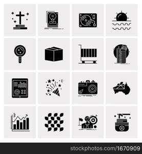 16 Business Universal Icons Vector. Creative Icon Illustration to use in web and Mobile Related project.