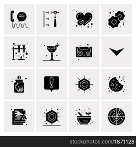 16 Business Universal Icons Vector. Creative Icon Illustration to use in web and Mobile Related project.