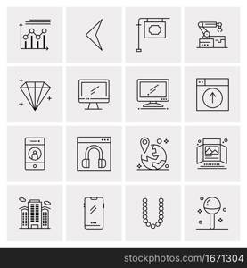 16 Business Universal Icons Vector. Creative Icon Illustration to use in web and Mobile Related project.