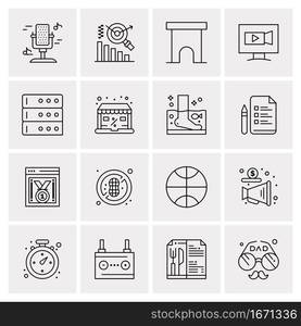 16 Business Universal Icons Vector. Creative Icon Illustration to use in web and Mobile Related project.