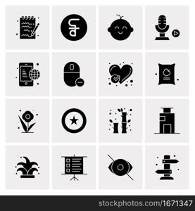 16 Business Universal Icons Vector. Creative Icon Illustration to use in web and Mobile Related project.