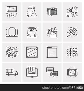 16 Business Universal Icons Vector. Creative Icon Illustration to use in web and Mobile Related project.