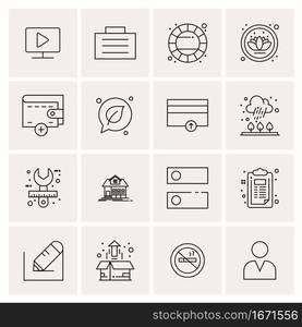 16 Business Universal Icons Vector. Creative Icon Illustration to use in web and Mobile Related project.