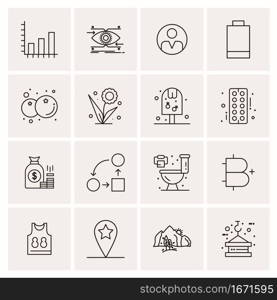 16 Business Universal Icons Vector. Creative Icon Illustration to use in web and Mobile Related project.