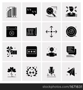 16 Business Universal Icons Vector. Creative Icon Illustration to use in web and Mobile Related project.