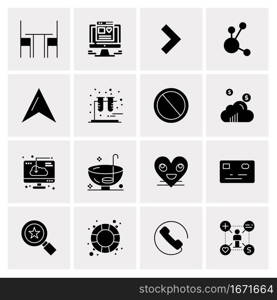 16 Business Universal Icons Vector. Creative Icon Illustration to use in web and Mobile Related project.