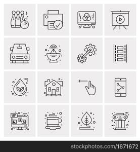 16 Business Universal Icons Vector. Creative Icon Illustration to use in web and Mobile Related project.