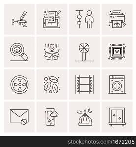 16 Business Universal Icons Vector. Creative Icon Illustration to use in web and Mobile Related project.