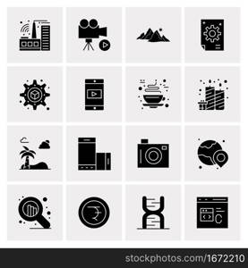 16 Business Universal Icons Vector. Creative Icon Illustration to use in web and Mobile Related project.