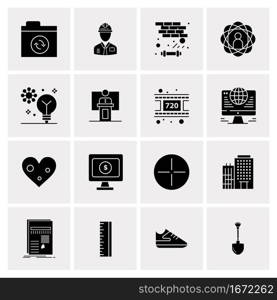 16 Business Universal Icons Vector. Creative Icon Illustration to use in web and Mobile Related project.