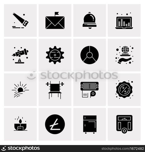 16 Business Universal Icons Vector. Creative Icon Illustration to use in web and Mobile Related project.