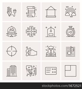 16 Business Universal Icons Vector. Creative Icon Illustration to use in web and Mobile Related project.