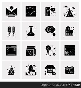 16 Business Universal Icons Vector. Creative Icon Illustration to use in web and Mobile Related project.