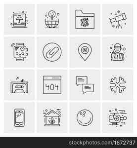 16 Business Universal Icons Vector. Creative Icon Illustration to use in web and Mobile Related project.