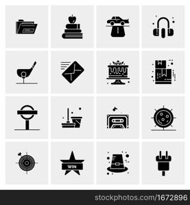 16 Business Universal Icons Vector. Creative Icon Illustration to use in web and Mobile Related project.