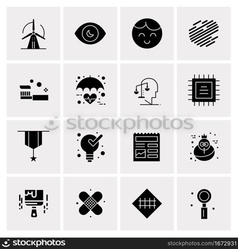 16 Business Universal Icons Vector. Creative Icon Illustration to use in web and Mobile Related project.