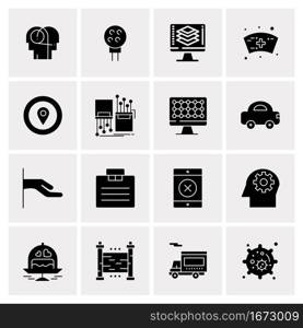 16 Business Universal Icons Vector. Creative Icon Illustration to use in web and Mobile Related project.