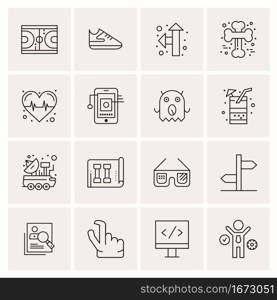 16 Business Universal Icons Vector. Creative Icon Illustration to use in web and Mobile Related project.