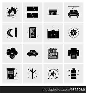 16 Business Universal Icons Vector. Creative Icon Illustration to use in web and Mobile Related project.