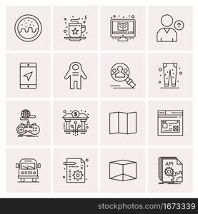 16 Business Universal Icons Vector. Creative Icon Illustration to use in web and Mobile Related project.