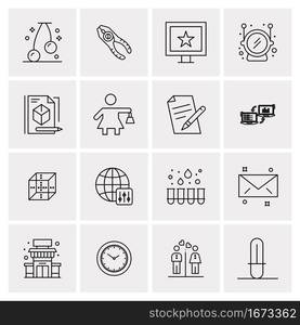 16 Business Universal Icons Vector. Creative Icon Illustration to use in web and Mobile Related project.