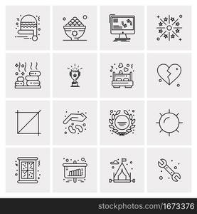 16 Business Universal Icons Vector. Creative Icon Illustration to use in web and Mobile Related project.