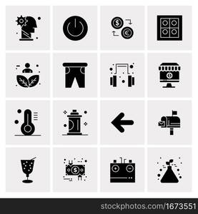 16 Business Universal Icons Vector. Creative Icon Illustration to use in web and Mobile Related project.