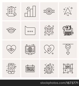 16 Business Universal Icons Vector. Creative Icon Illustration to use in web and Mobile Related project.