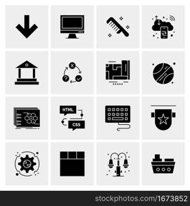 16 Business Universal Icons Vector. Creative Icon Illustration to use in web and Mobile Related project.