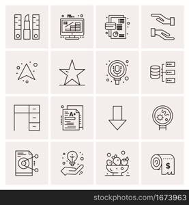 16 Business Universal Icons Vector. Creative Icon Illustration to use in web and Mobile Related project.